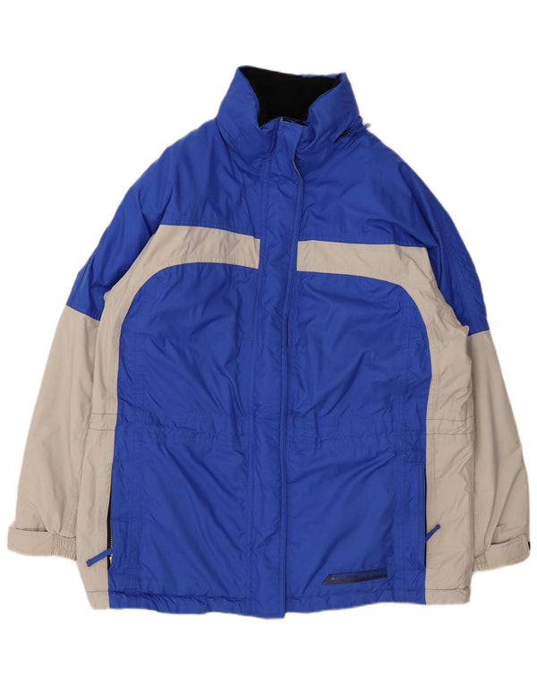 HIGH COLORADO Abrigo cortavientos extragrande para mujer EU 44 XL Bloque de color azul