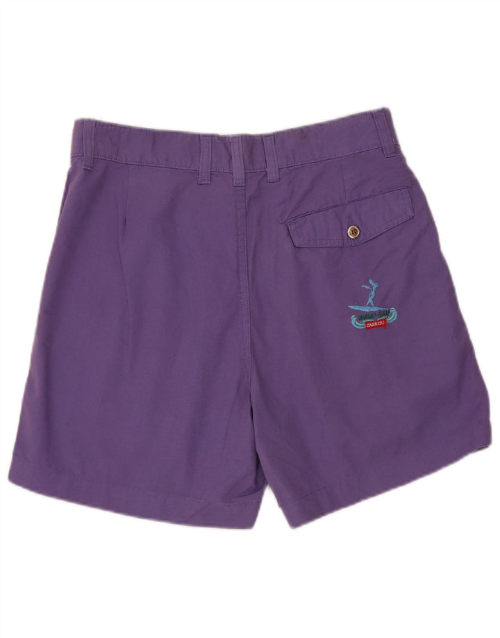 CARRERA Pantalones cortos chinos pegados para mujer W30 Algodón morado medio