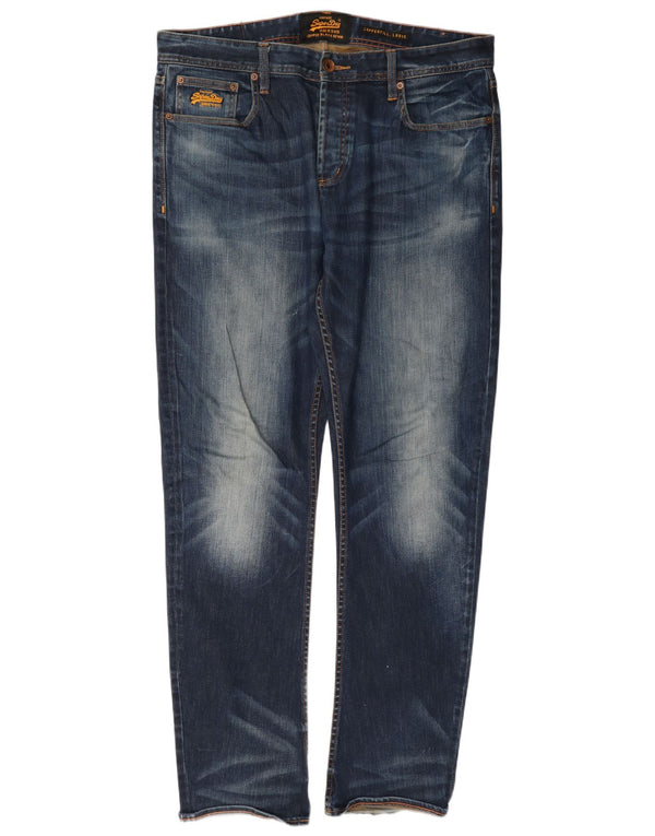 Superdry Vaqueros Sueltos Copperfill Para Hombre W36 L34 Algodón Azul Marino