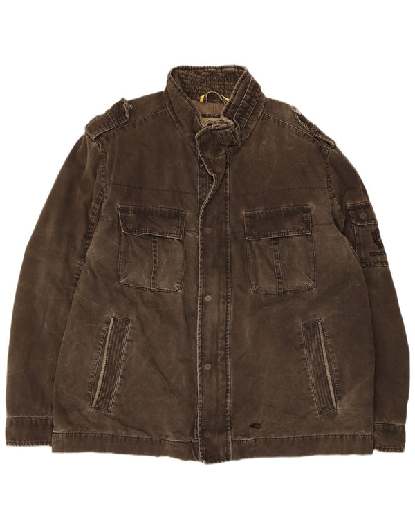 Camel Active Chaqueta militar para hombre UK 42 XL Algodón caqui