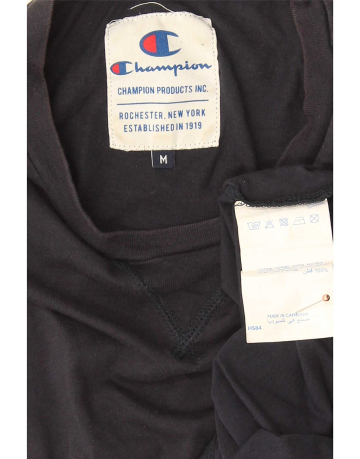 Camiseta Champion Hombre Manga Larga Algodón Azul Marino Medio