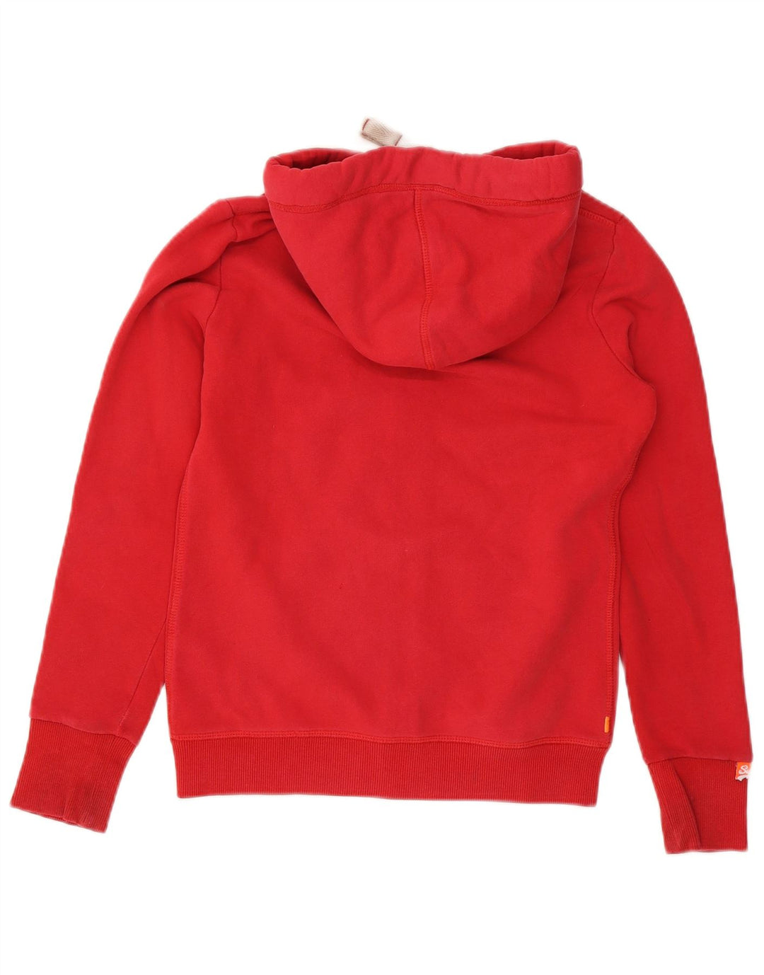 Superdry Sudadera con capucha y cremallera para hombre, talla pequeña, algodón rojo