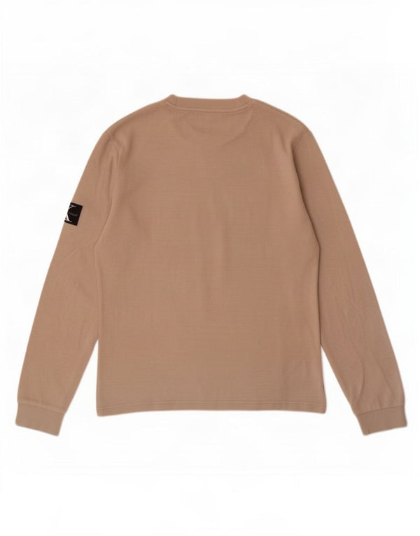 Calvin Klein Jeans Hombre Top Manga Larga 2XL Algodón Beige