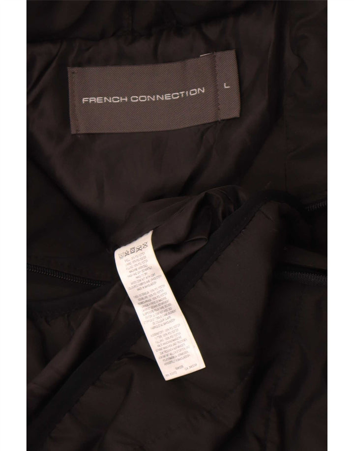 French Connection Chaqueta acolchada para hombre UK 40 Grande Poliéster negro
