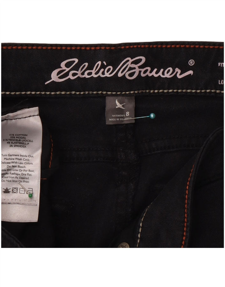 Eddie Bauer Jeans ajustados ligeramente curvados para mujer US 8 Medium W30 L32 Negro