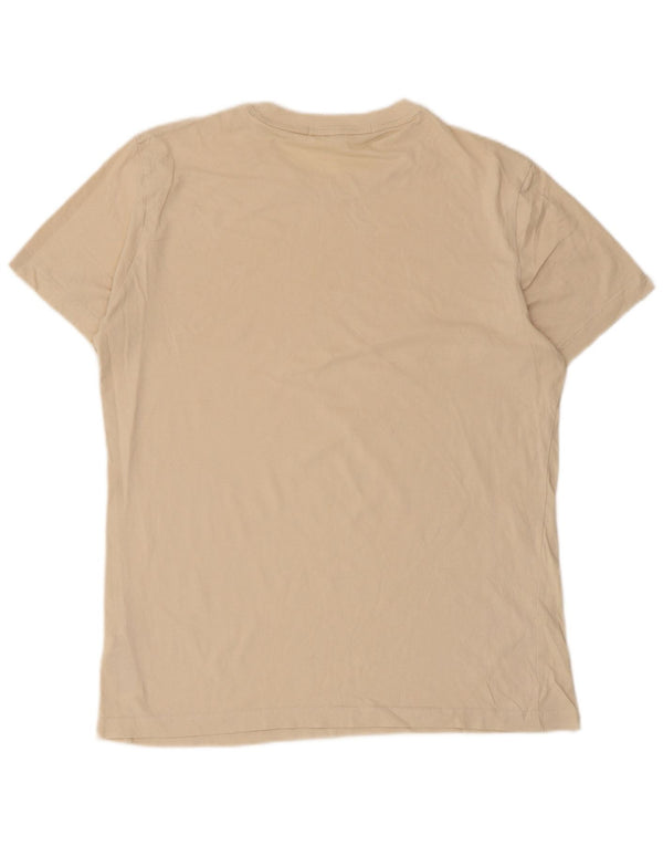 Calvin Klein Jeans - Camiseta gráfica para hombre, talla grande, algodón beige