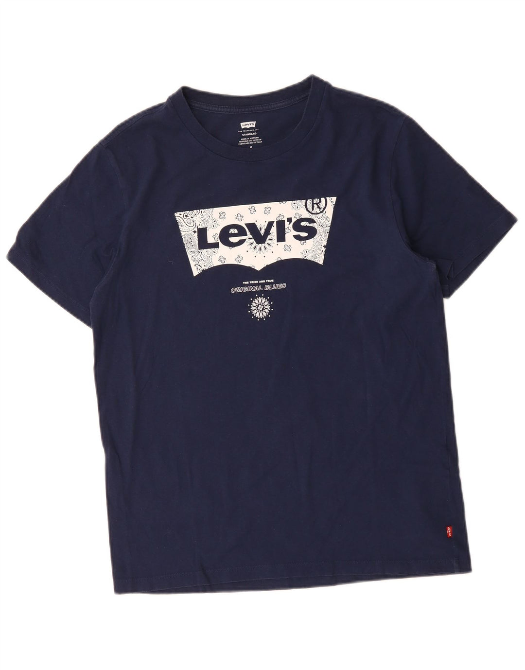 Levi's Camiseta con gráfico estándar para mujer UK 44 Algodón azul marino mediano