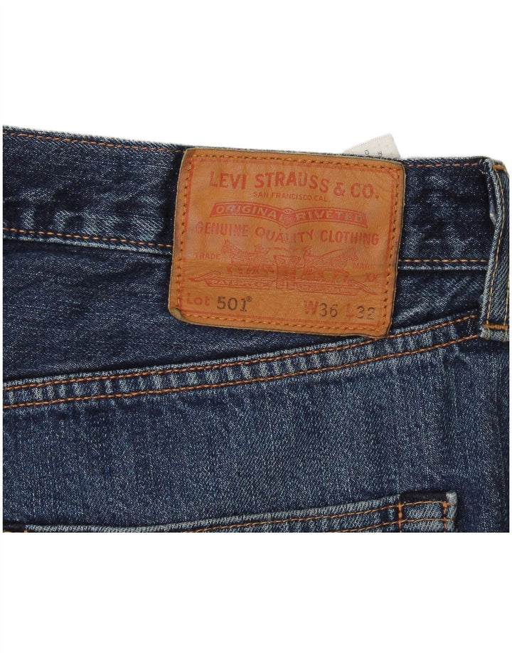 Levi's Hombre 501 Vaqueros Rectos W36 L30 Algodón Azul