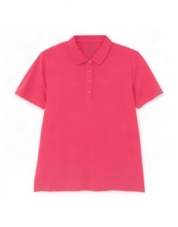 Jack Wolfskin Polo para mujer UK 40 XL Poliéster rosa