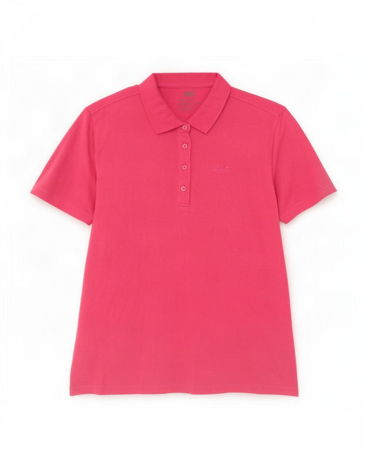 Jack Wolfskin Polo para mujer UK 40 XL Poliéster rosa