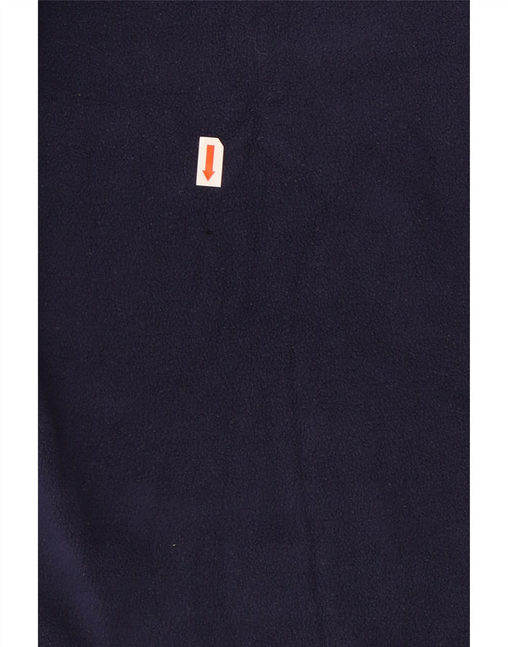 Kappa - Jersey de forro polar con cuello y cremallera para hombre, tamaño grande, poliéster azul marino