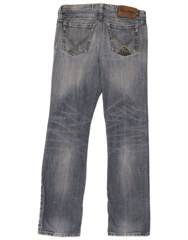 Roy Rogers Vaqueros rectos desgastados para hombre W31 L33 Algodón azul