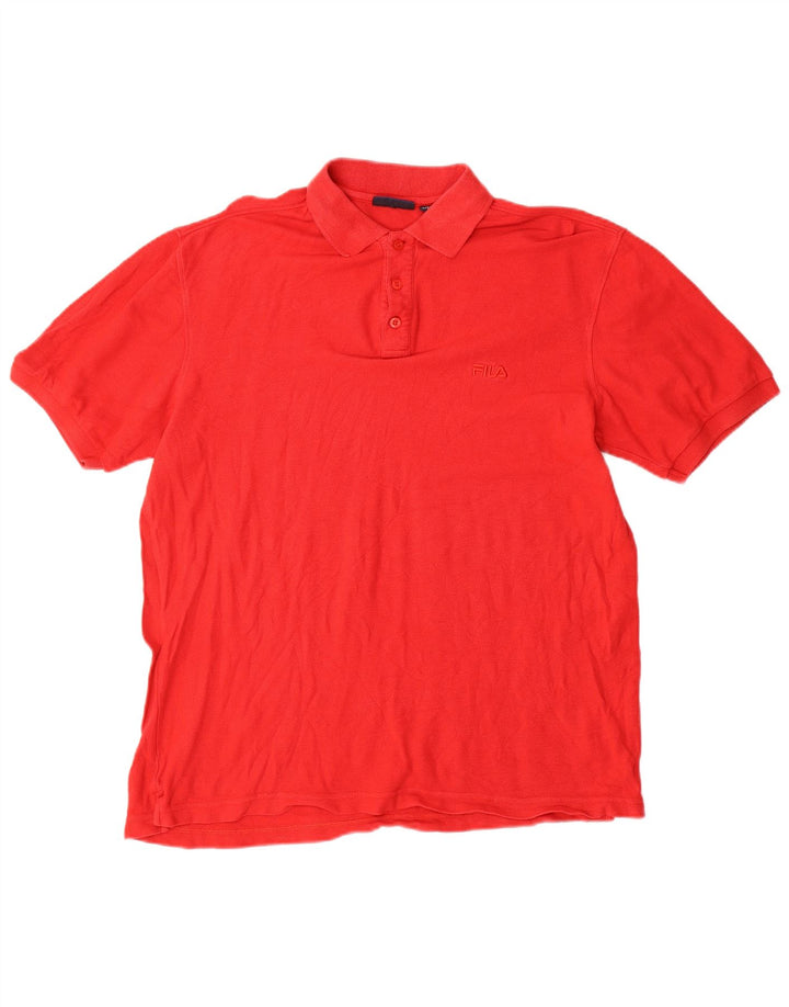 FILA Polo para hombre IT 52 Grande Algodón rojo