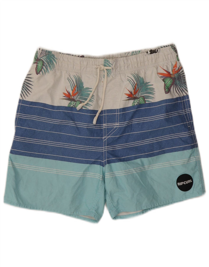 Rip Curl Bañador con gráfico para hombre, talla pequeña, a rayas multicolores