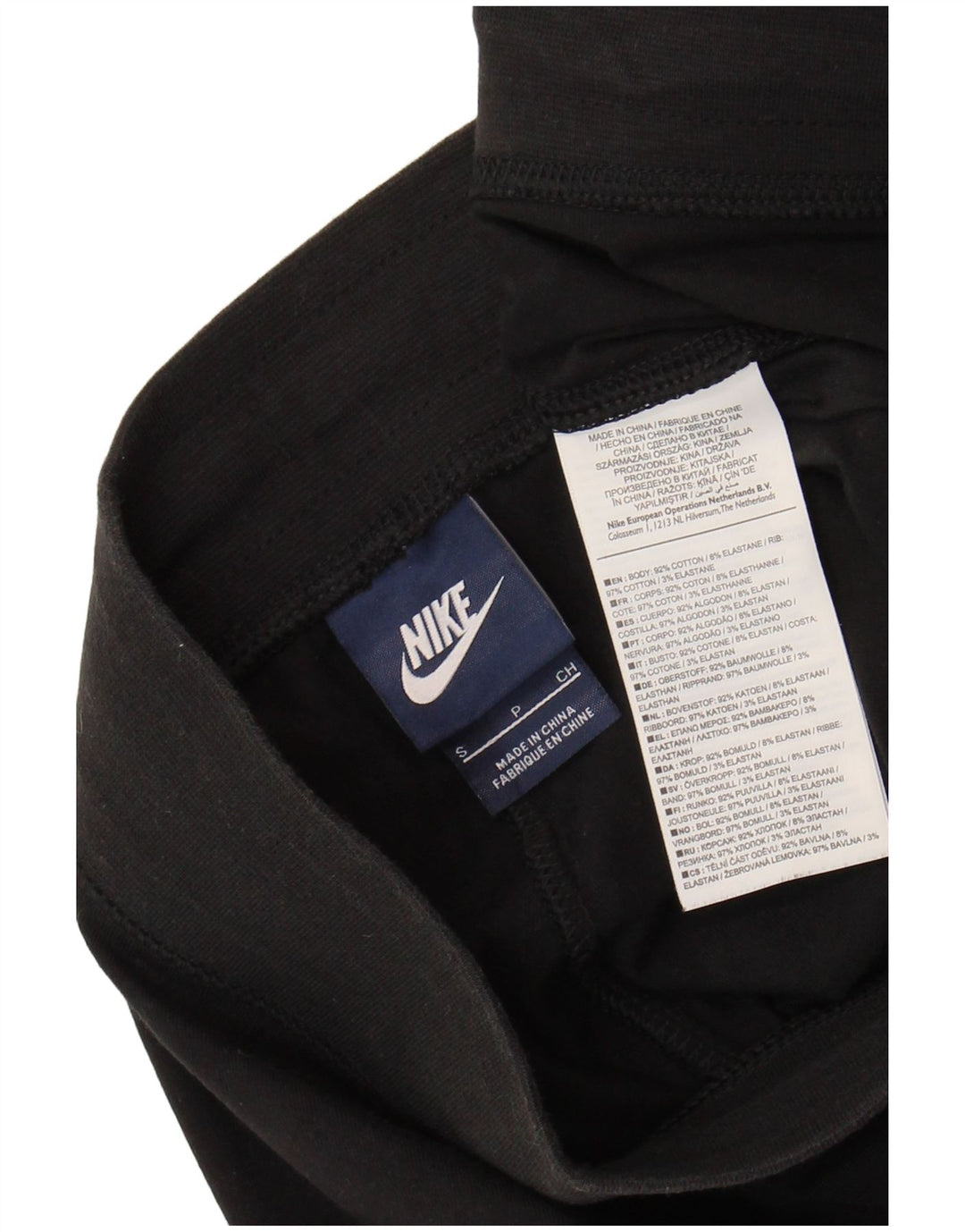 NIKE Pantalones cortos deportivos para mujer UK 10 Small Black Cotton