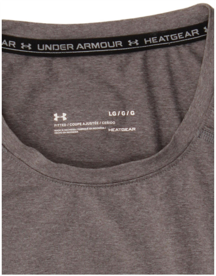 Under Armour Camiseta ajustada para hombre Top grande gris moteado