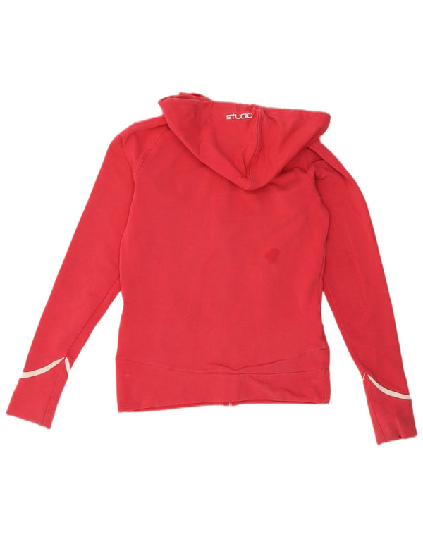 Nike Studio Zip Sudadera con capucha para mujer UK 8/10 Small Rojo Algodón