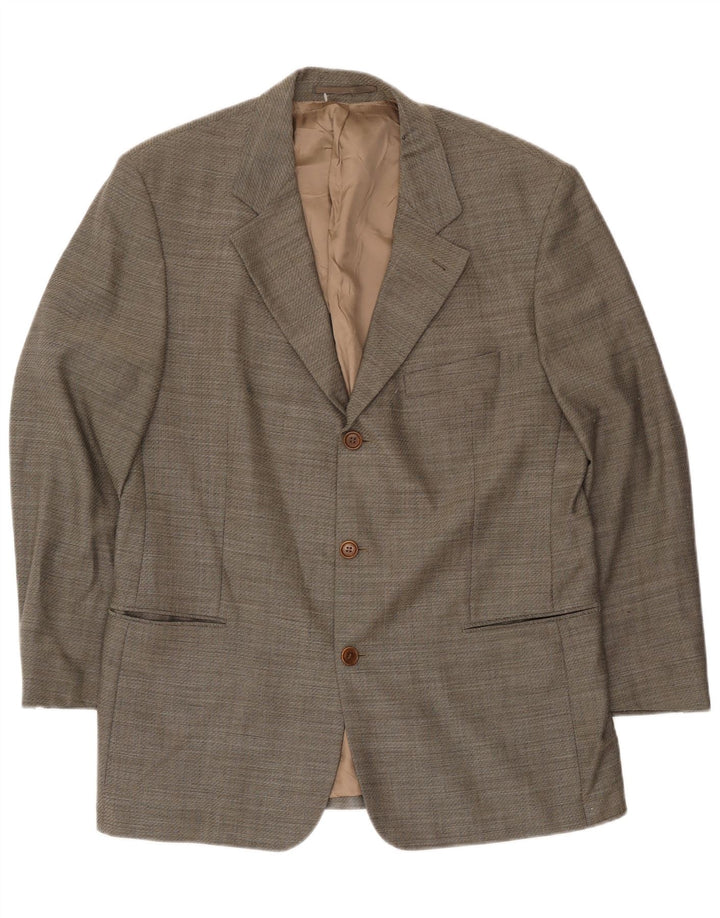 Hugo Boss Chaqueta tipo blazer de 3 botones para hombre EU 54 2XL Lana virgen gris