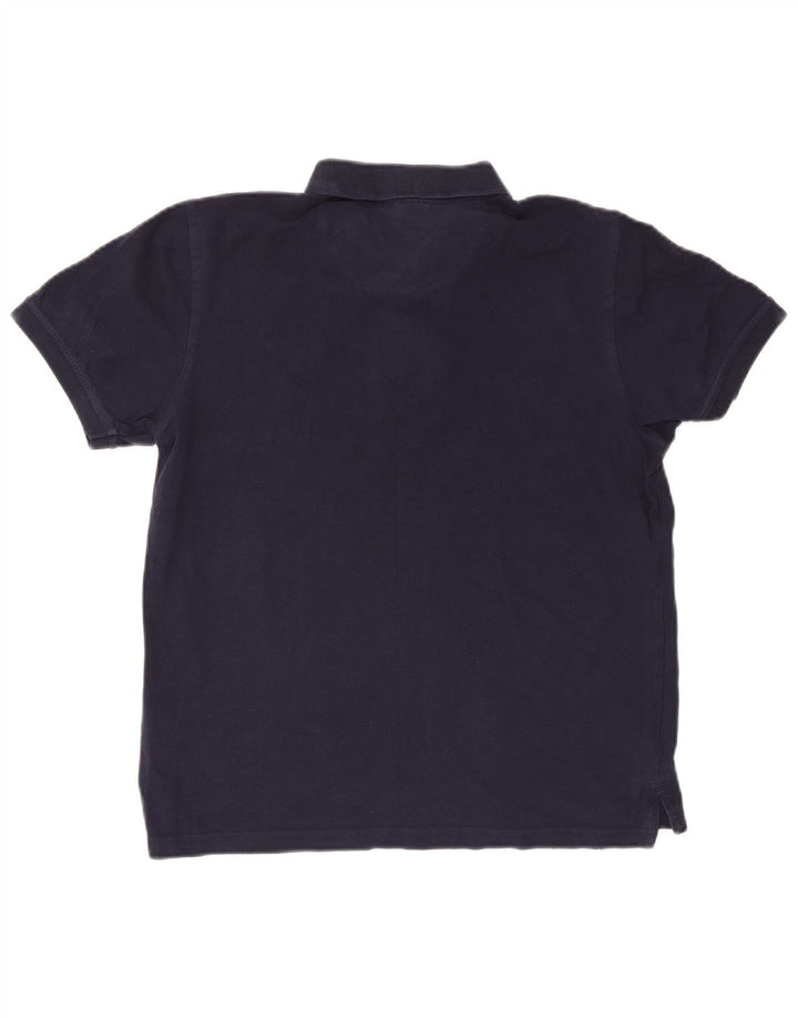 Pierre Cardin Polo de corte regular para hombre de algodón azul marino medio