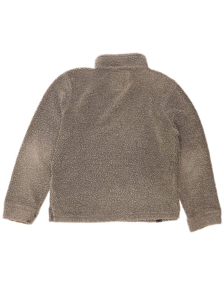 Weird Fish Jersey de forro polar con cuello y cremallera para hombre, tamaño pequeño, poliéster gris