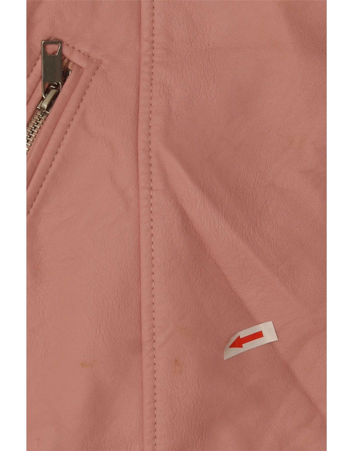 Zara Cazadora Niña Polipiel 13-14 Años Rosa Poliéster