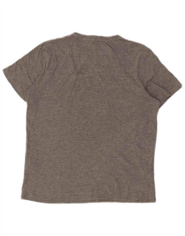 Jack & Jones Hombre Camiseta Gráfica Top Algodón Gris Medio