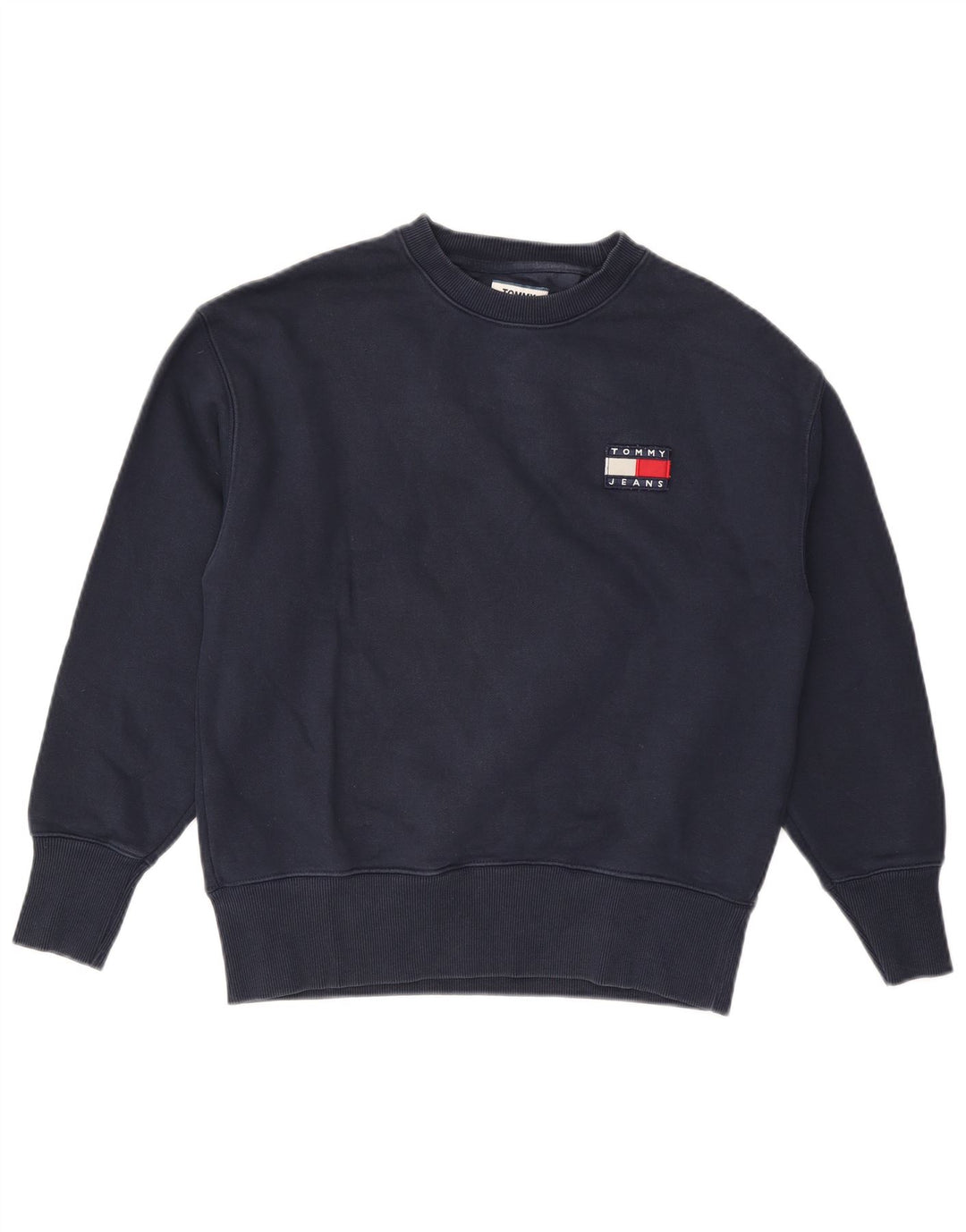 Tommy Hilfiger Hombre Sudadera Jumper Small Azul Marino Algodón