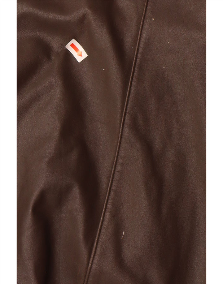 VINTAGE Chaqueta de cuero para hombre IT 48 Cuero marrón medio