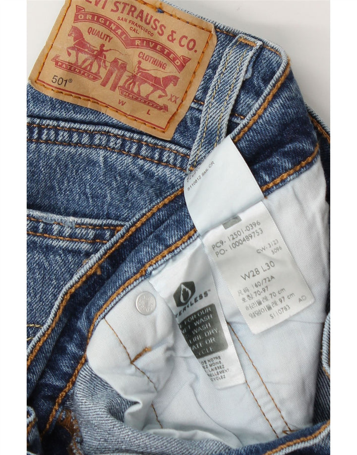 Levi's Hombre 501 Vaqueros Rectos W28 L30 Algodón Azul
