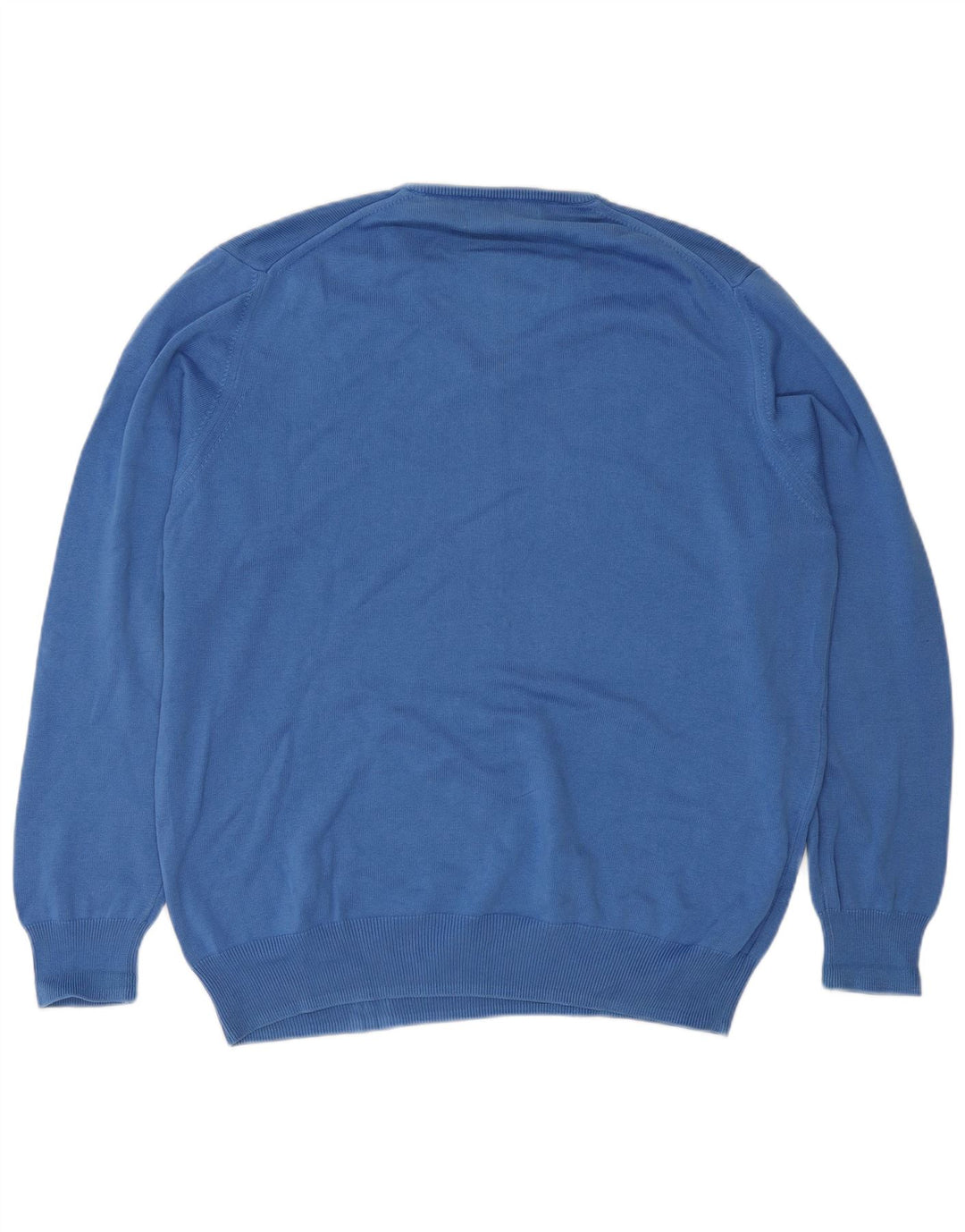 Zara Hombre Jersey Con Cuello En V Jersey Grande Azul