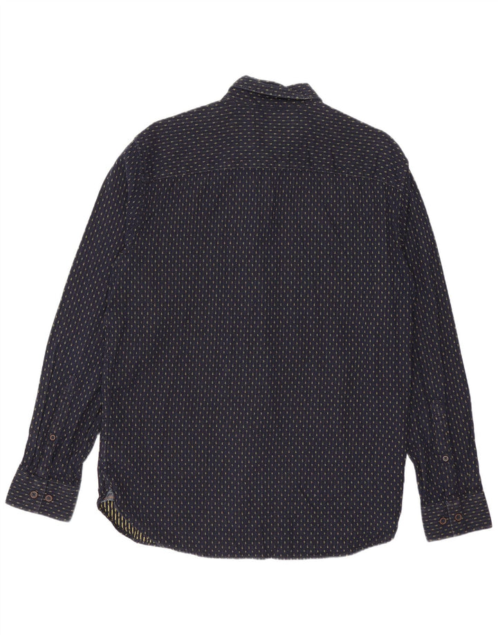 Camisa Joules Hombre Classic Fit Algodón Rayas Azul Marino Medio