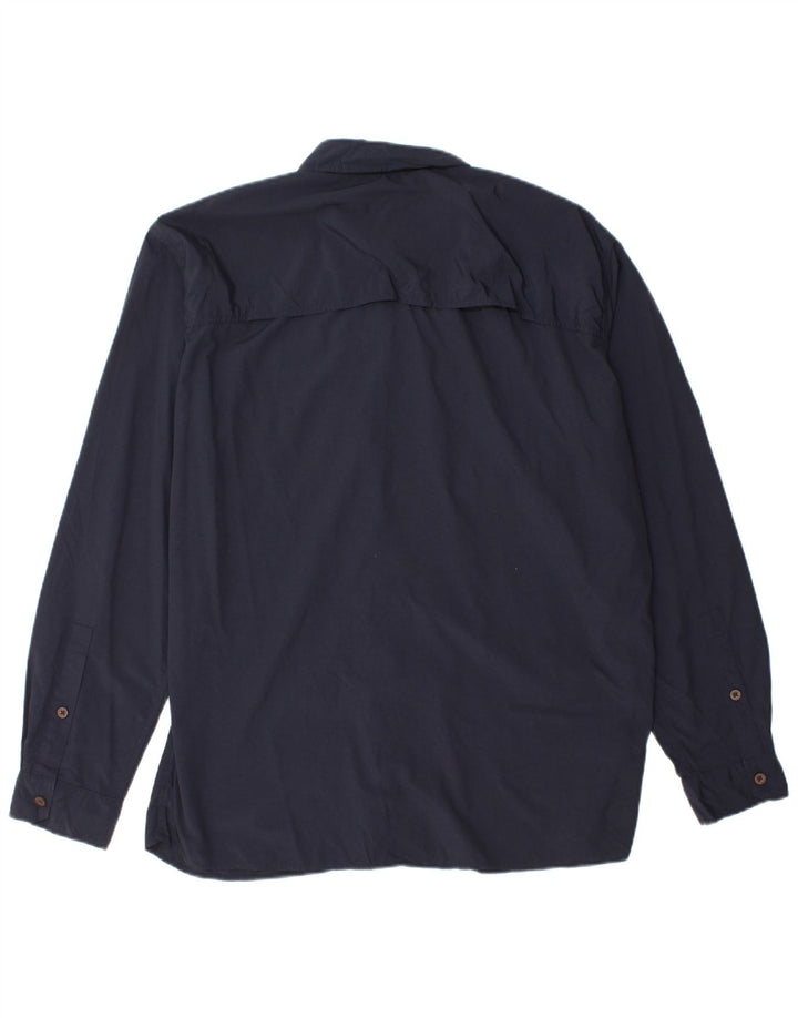 Eddie Bauer Camisa de viaje para hombre grande Nylon azul marino