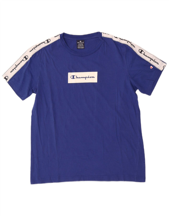 Champion Camiseta Gráfica Para Hombre Top Azul Medio Colorblock