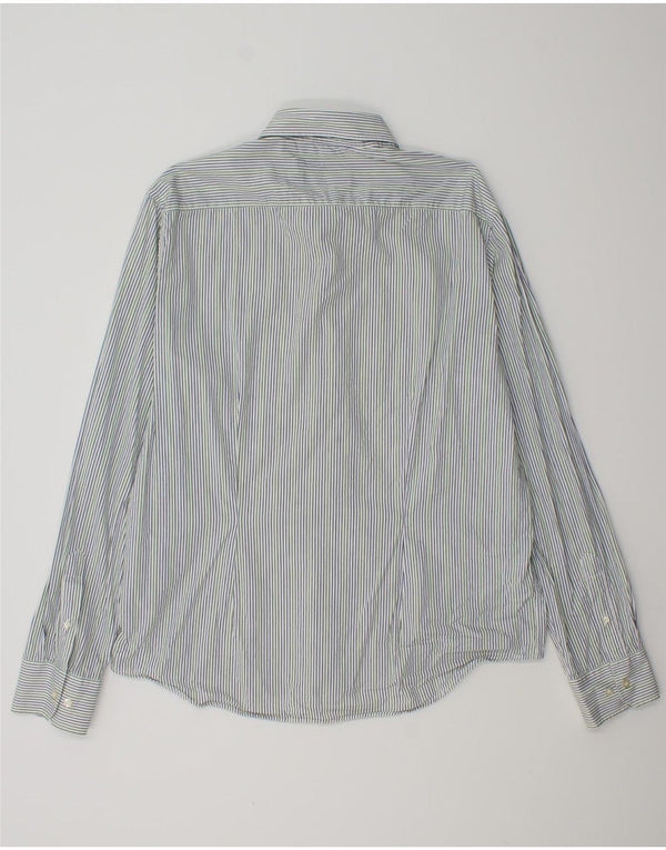 FRED PERRY Camisa ajustada para hombre 2XL Algodón a rayas azules