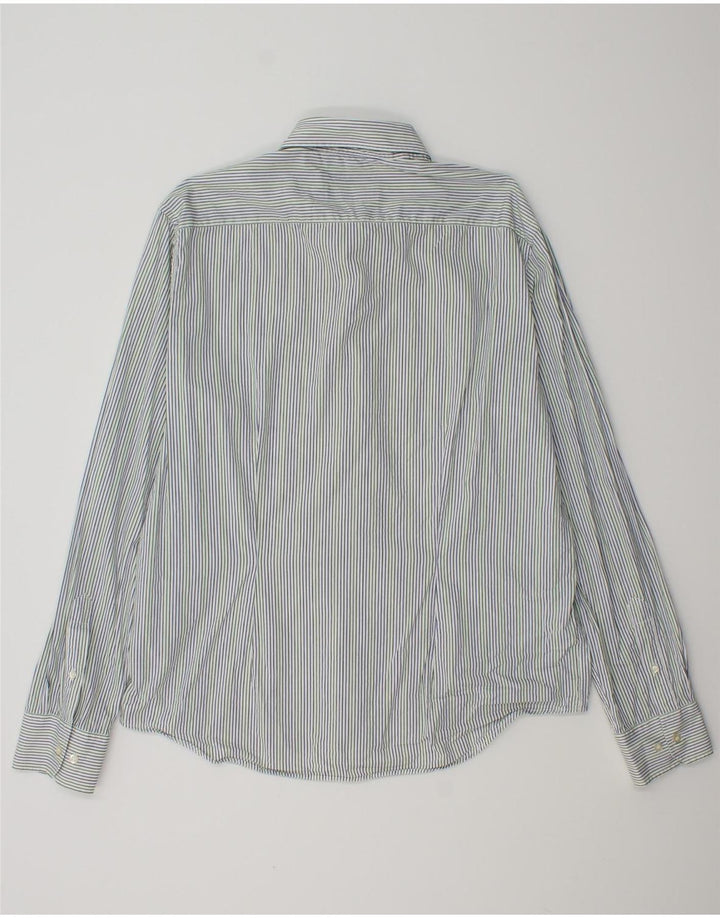 FRED PERRY Camisa ajustada para hombre 2XL Algodón a rayas azules