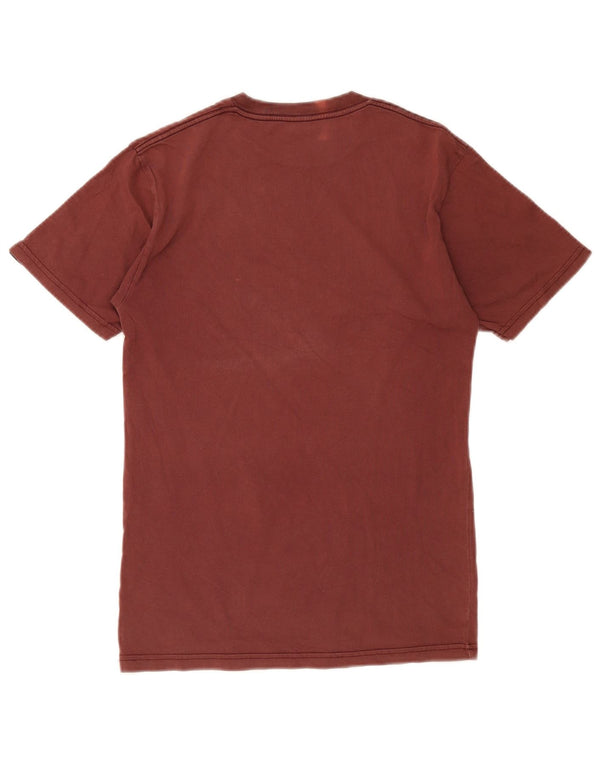 Vans Camiseta con gráfico de corte clásico para hombre, talla pequeña, algodón marrón