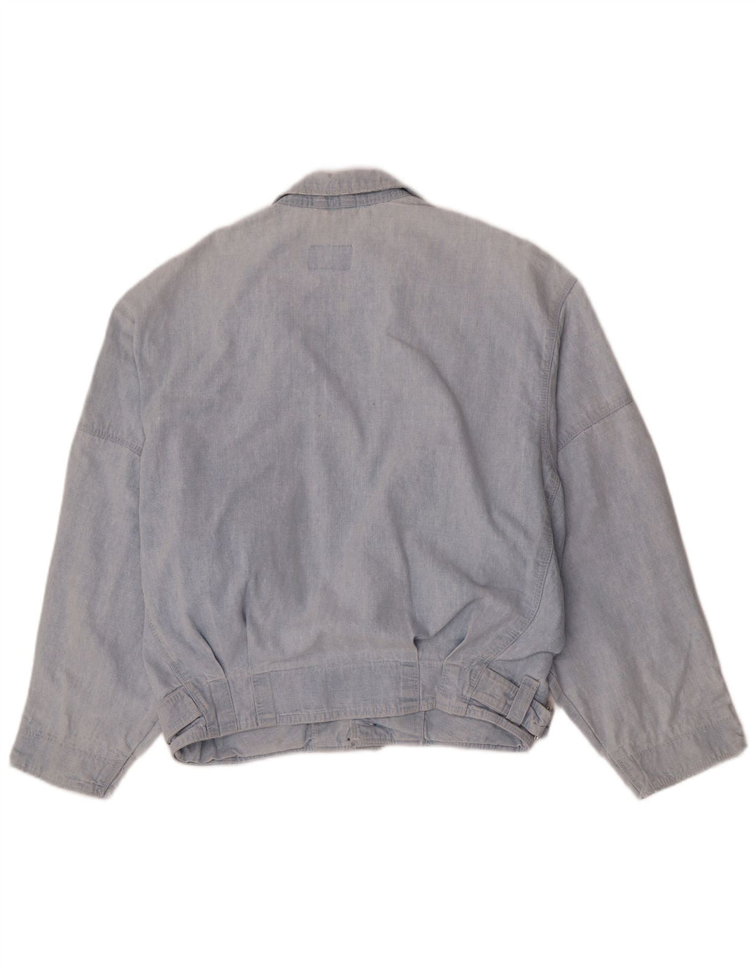 Vintage hombres bomber denim chaqueta Reino Unido 36 pequeño azul