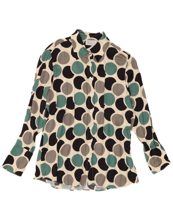 Blusa vintage para mujer IT 48 XL Geométrica multicolor