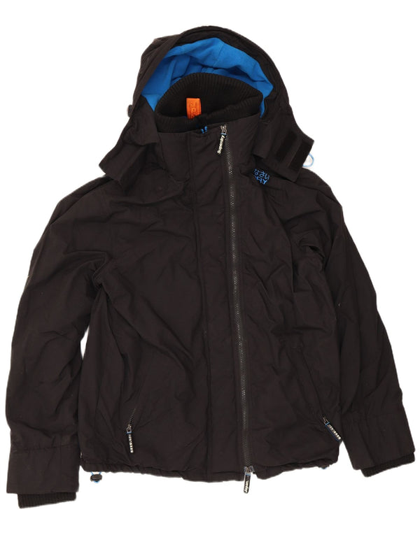 Superdry Chaqueta Cortavientos con Capucha The Windcheater para Mujer UK 40 XL Negro
