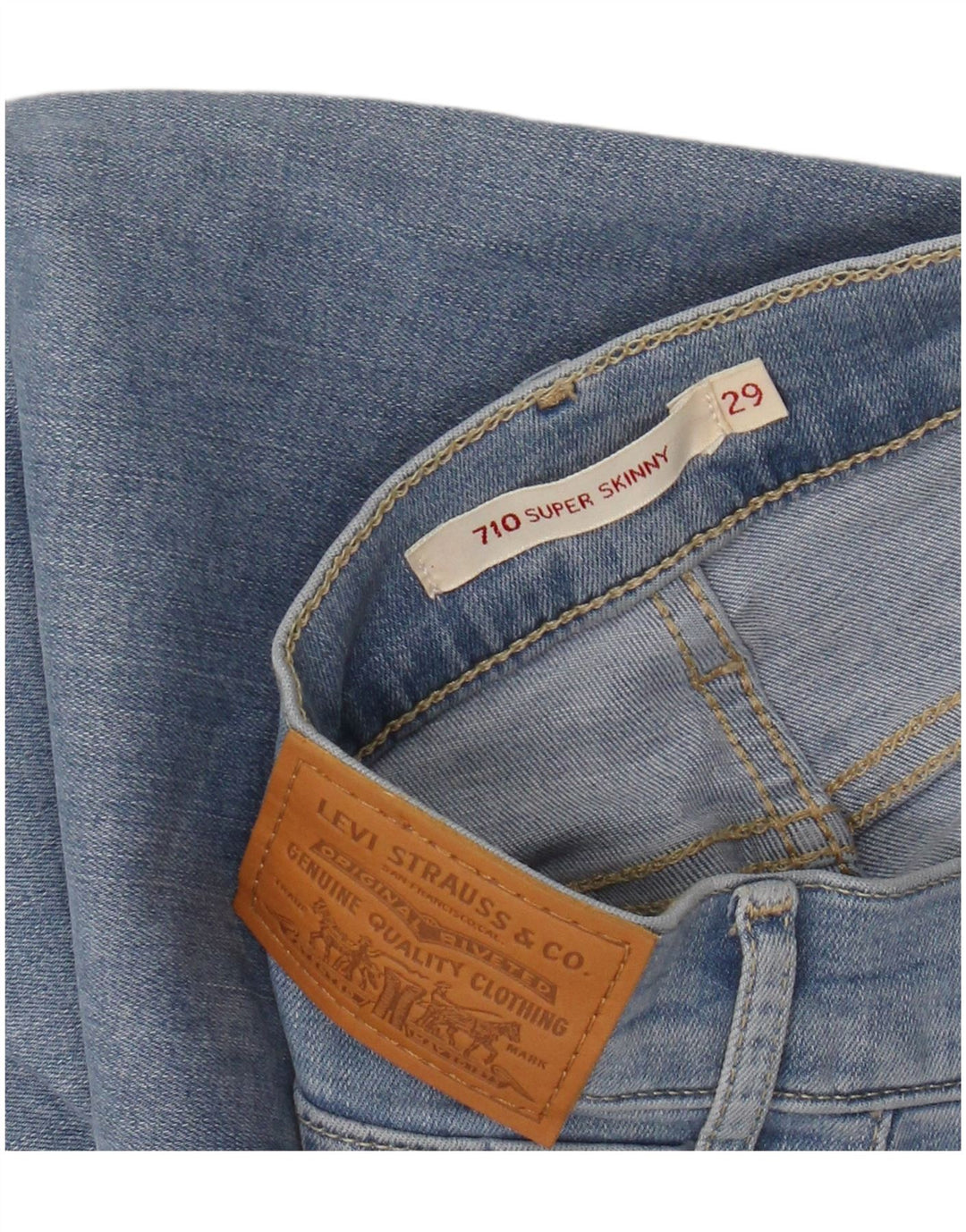 Levi's Vaqueros Súper Ajustados 710 Para Mujer W29 L32 Azul