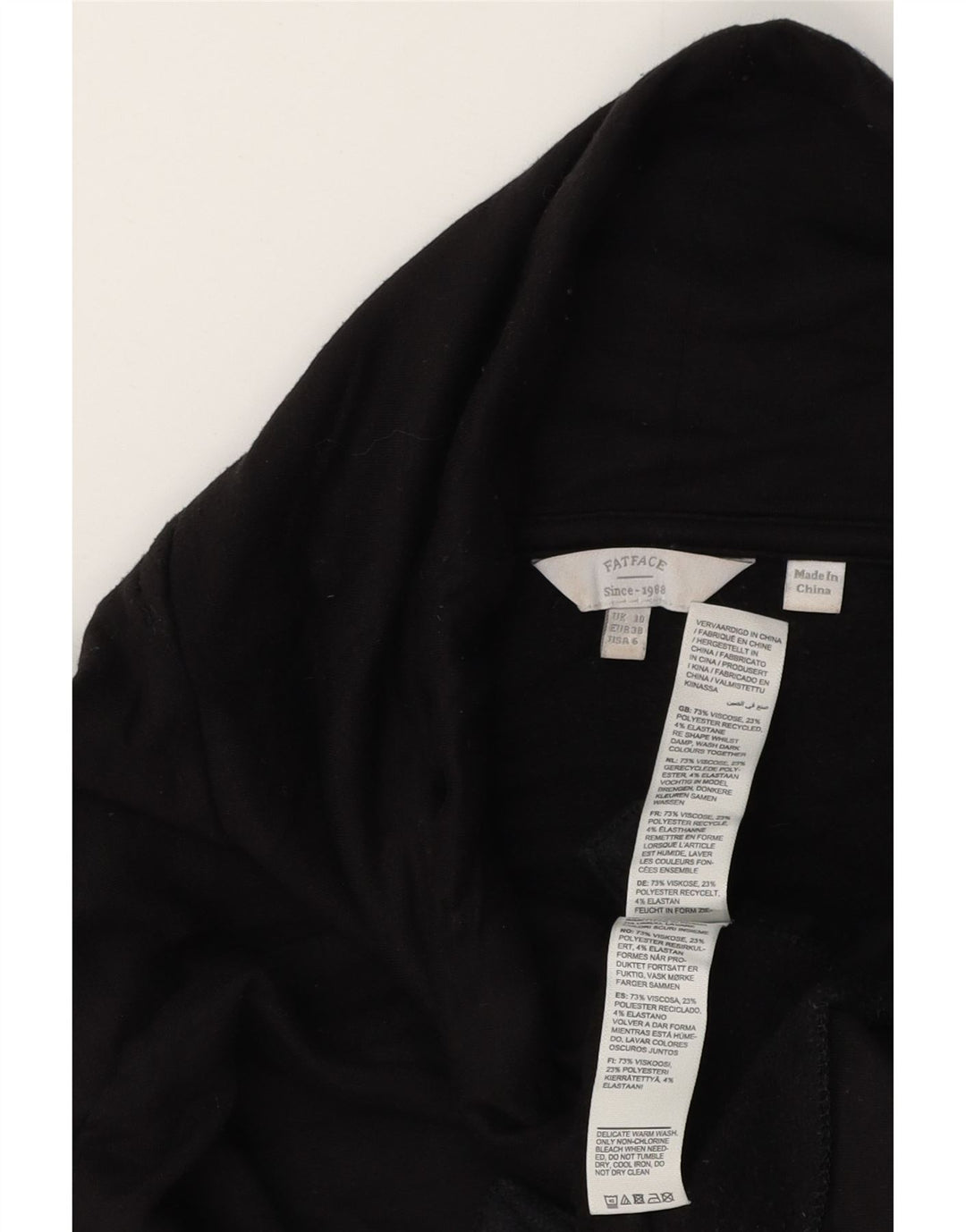 Fat Face - Sudadera extragrande con cuello vuelto para mujer, talla 40, color negro
