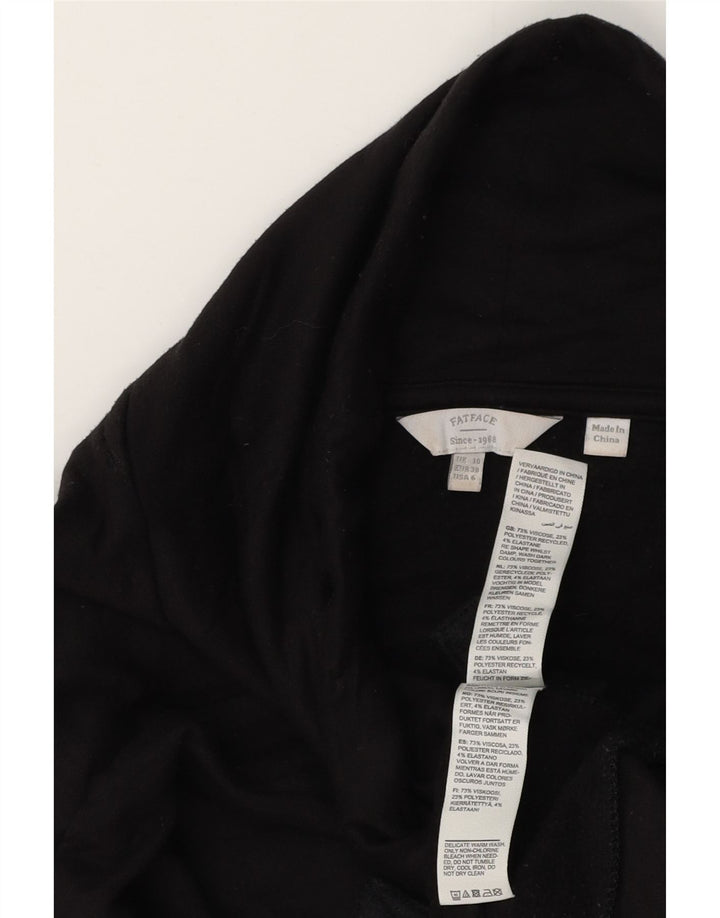 Fat Face - Sudadera extragrande con cuello vuelto para mujer, talla 40, color negro