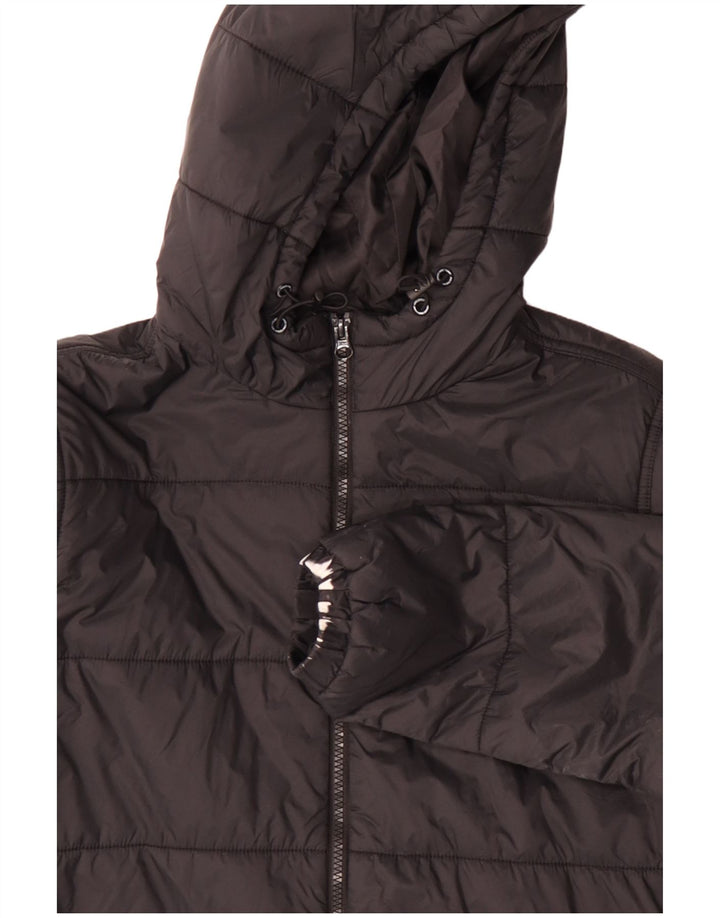VANS Chaqueta acolchada con capucha para hombre UK 36 Small Black Nylon