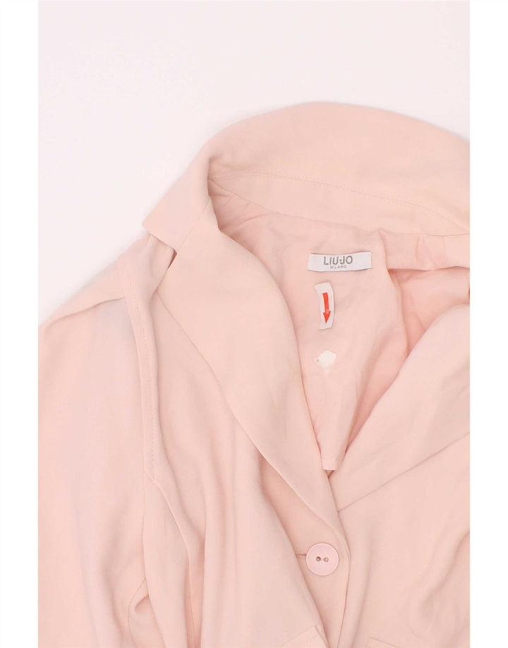 Liu Jo Chaqueta Blazer de 1 Botón para Niña 7-8 Años Rosa Poliéster