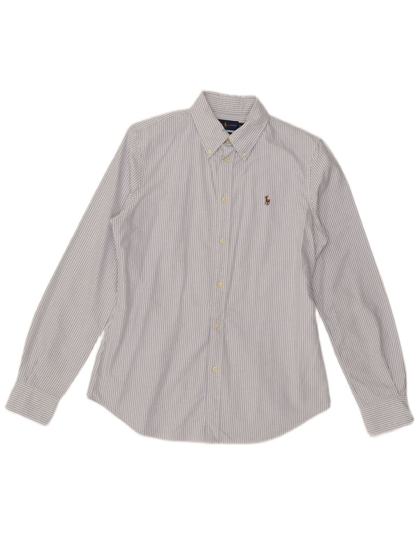 Camisa Ralph Lauren Hombre Slim Fit Algodón A Rayas Azul Medio