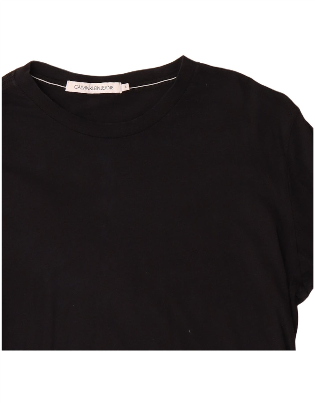 Calvin Klein Jeans Mens Graphic Top Manga Larga Grande Algodón Negro