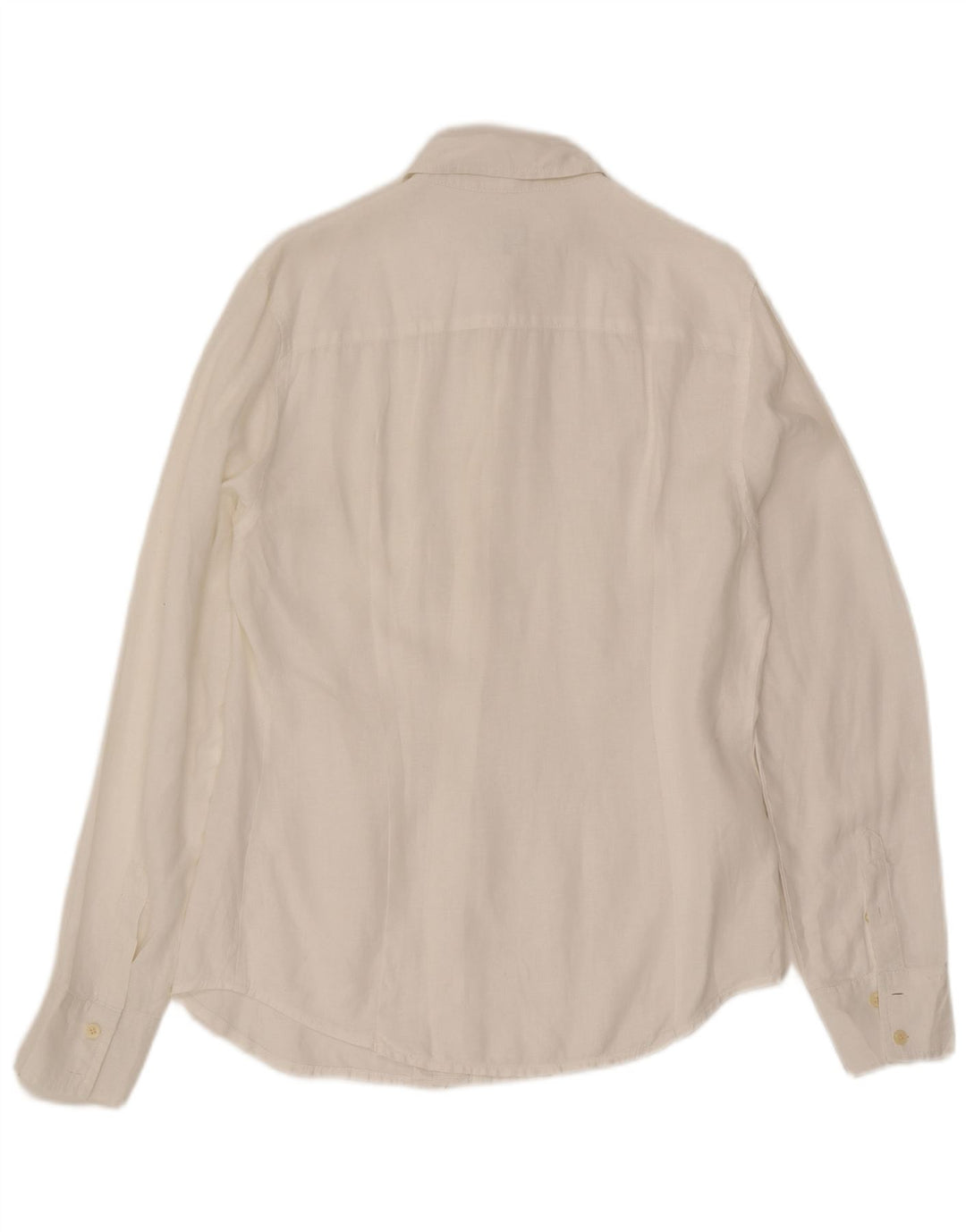 Camisa Calvin Klein Jeans Hombre Lino Blanco Mediano