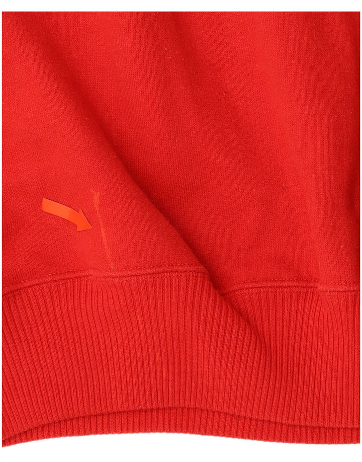JOY Sudadera con Cuello y Cremallera para Mujer UK 10 Small Red Cotton
