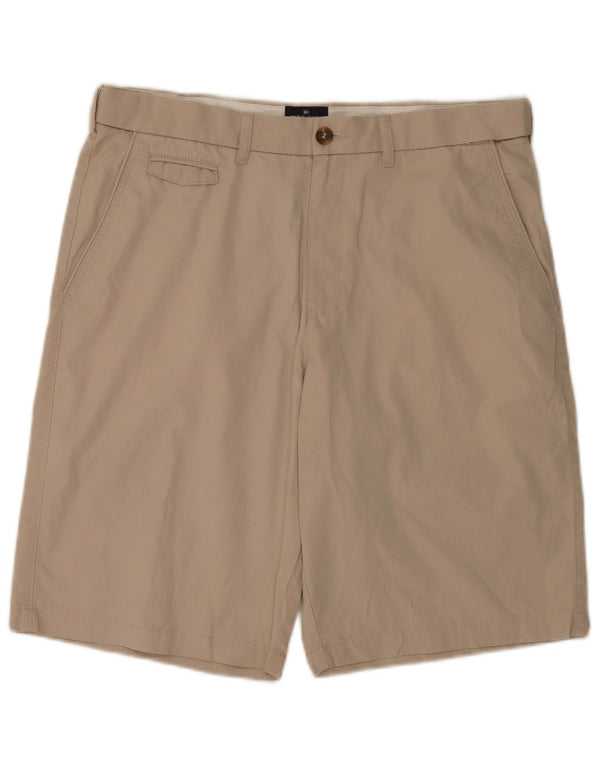 Marks & Spencer Mens Blue Harbour Chino Shorts W36 Large Beige Cotton