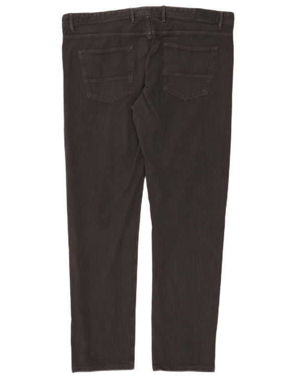 Massimo Dutti Pantalón Casual Slim Fit Hombre EU 46 XL W36 L32 Gris Algodón